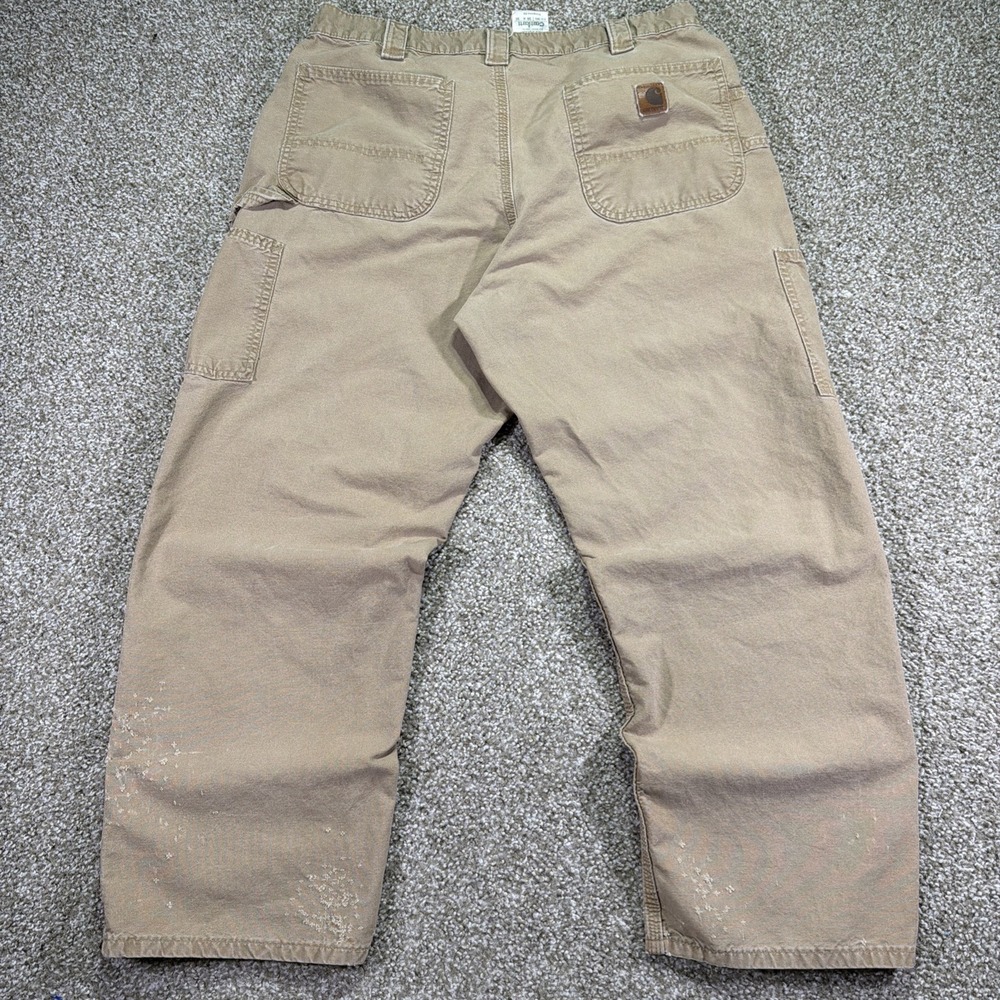 Carhartt B151 DKH Men's Cotton Work Pants Beige 36x30 Dungaree Fit